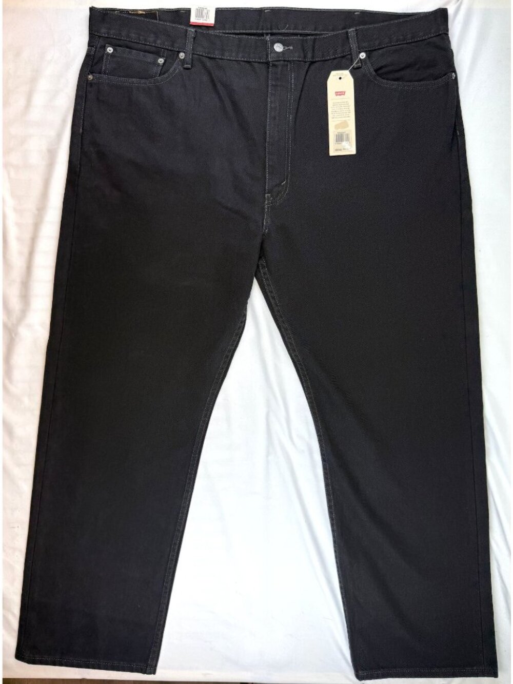 NWT Levi’s Men’s 505 Regular Fit Straight Jeans Black Denim 48x32 Big & Tall